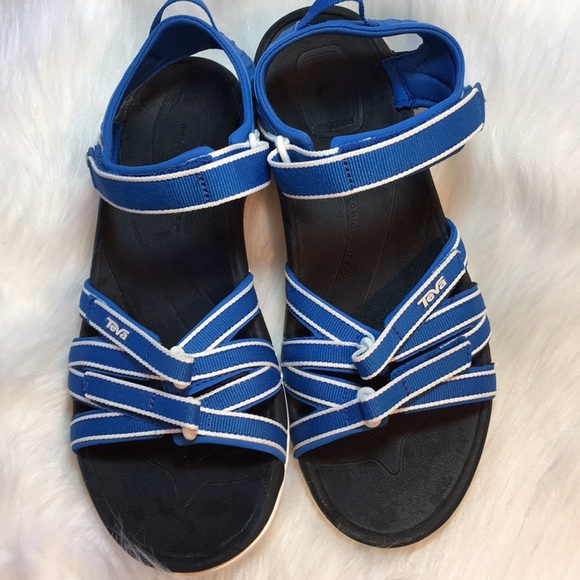 Teva Shoes - Teva Walking - Hiking Sandals Blue & White NWOT 10